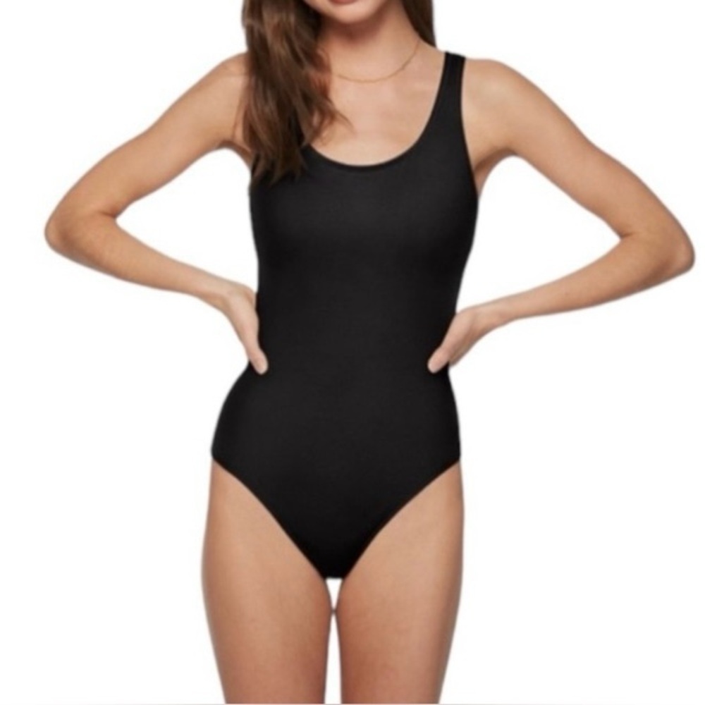 Victoria's Secret PINK ACTIVE Black One-Piece Swimsuit Sz-XL